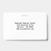 Aangepaste Werknemersfoto, Naam, Barcode, Logo Badge (Achterkant)