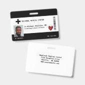 Aangepaste Werknemersfoto, Naam, Barcode, Logo Badge (Voor- en achterkant)