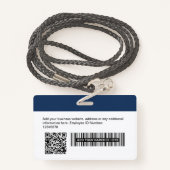 Aangepaste werknemersfoto, Qr Bar Code, Logo, Lany Badge (Achterkant met draagriem)