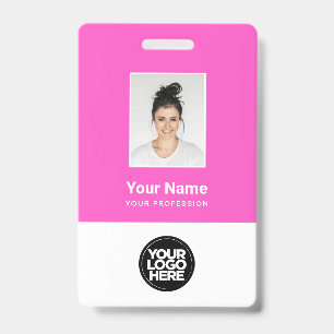 Aangepaste Werknemersfoto, Qr-code, Logo, Naam Badge