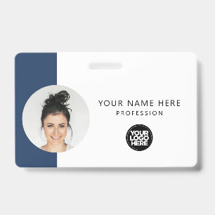 Aangepaste Werknemersfoto, QR-code, Logo, Naam Badge