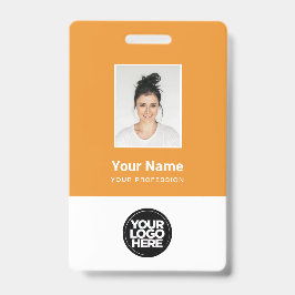 Aangepaste werknemersfoto, Qr-code, Logo, naam Badge