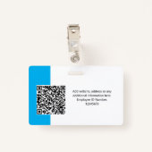 Aangepaste werknemersfoto, QR-code, Logo, naam Badge (Achterkant met clip)