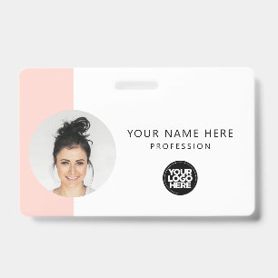 Aangepaste Werknemersfoto, QR-code, Logo, Naam Badge