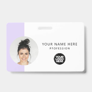 Aangepaste Werknemersfoto, QR-code, Logo, Naam Badge