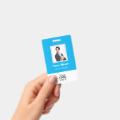 Aangepaste werknemersfoto, QR-code, Logo, naamplaa Badge (Handheld)