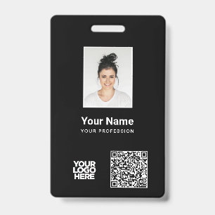 Aangepaste Werknemersfoto, Qr- en Barcode, Logo, N Badge