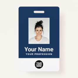 Aangepaste werknemersfoto, streepjescode, Logo, na Badge