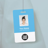 Aangepaste werknemersfoto, streepjescode, Logo, na Badge