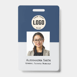 Aangepaste werknemersfoto, streepjescode, Logo, na Badge