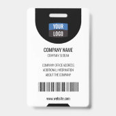 Aangepaste werknemersfoto, streepjescode, Logo, na Badge (Back)