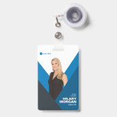 Aangepaste werknemersnaam Badge Aangepaste Logo (Voorkant met intrekbare clip)