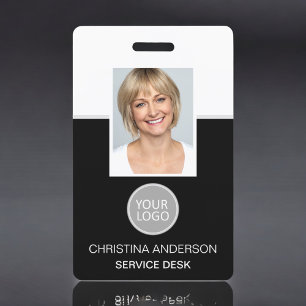 Aangepaste werknemersnaam Logo Foto Corporate Work Badge