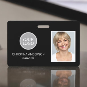 Aangepaste Werknemersnaam Logo Foto Zakelijk Werk Badge