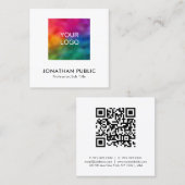 Aangepaste werknemersnaam QR Code Bedrijf Logo Contactkaartje (Voorkant / Achterkant)