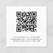 Aangepaste werknemersnaam QR Code Bedrijf Logo Contactkaartje (Achterkant)