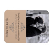 Aangepaste wervelingen bruiloft gunst dank u foto magneet (Horizontaal)