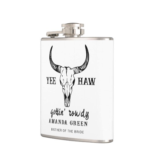 Aangepaste Westerne bruiloft Bachelorette Party Gr Heupfles (Links)