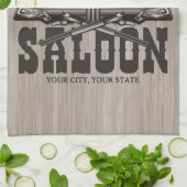 Aangepaste Westerne riftbout Pistolen Oude balie Theedoek (Gevouwen)