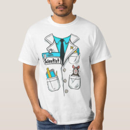 Aangepaste Wetenschapper Naam Tag Lab Coat Kostuum T-shirt