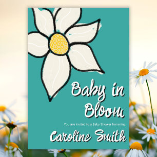 Aangepaste Whimsical Lente Daisy Baby Shower Kaart