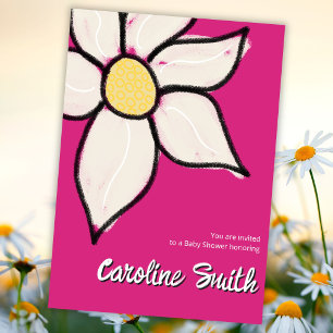 Aangepaste Whimsical Lente Daisy Baby Shower Kaart