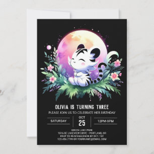 Aangepaste Whimsy Tiger Verjaardag Kaart
