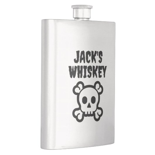 Aangepaste whiskyfles met schedel en botten flacon (Rechts)