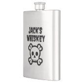 Aangepaste whiskyfles met schedel en botten flacon (Links)