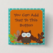Aangepaste Whoot Owl Button (Voorkant)