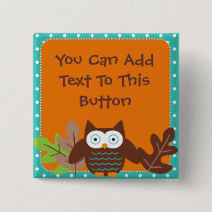 Aangepaste Whoot Owl Button