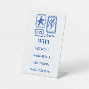 Aangepaste WIFI Login voor Kust Strand Vakantiehui Reclamebord Met Voetstuk