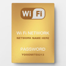 Aangepaste WiFi-netwerk wachtwoord Info Gouden kle