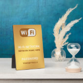 Aangepaste WiFi-netwerk wachtwoord Info Gouden kle Fotoplaat (Zijkant)