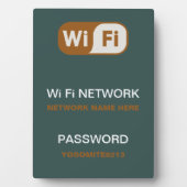 Aangepaste WiFi-netwerk wachtwoord Info Plaque - 5 Fotoplaat (voorkant)