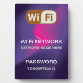 Aangepaste WiFi-netwerkwachtwoord Info Rainbow Col Fotoplaat (voorkant)