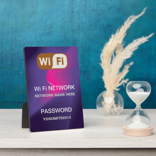 Aangepaste WiFi-netwerkwachtwoord Info Rainbow Col Fotoplaat (Zijkant)