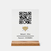 Aangepaste Wifi QR-code | Netwerk Wachtwoord Moder Acryl Bord (Voorkant)