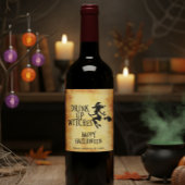 Aangepaste wijnlabel Drink up Witches Halloween Wijn Etiket