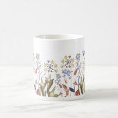 Aangepaste Wildbloemen Sage Groene en Blauwe Mok (Center)