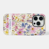 Aangepaste Wilde Bloem Naam iPhone Hoesje (Achterkant horizontaal)