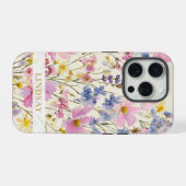 Aangepaste Wilde Bloem Naam iPhone Hoesje (Achterkant horizontaal)