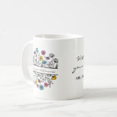 Aangepaste wilde bloemen bloemen moeder/moeder koffiemok (Voorkant links)