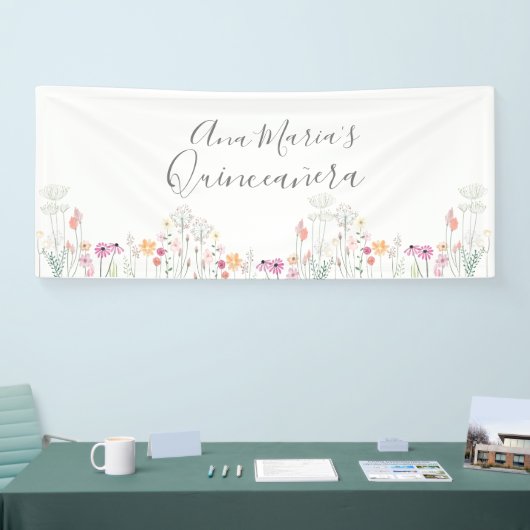 Aangepaste wilde bloemen spandoek (Beurs)