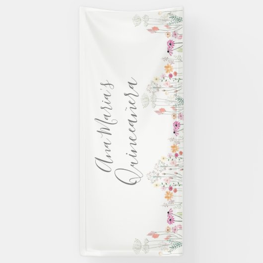 Aangepaste wilde bloemen spandoek (Verticaal)