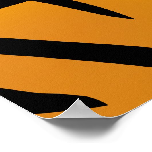Aangepaste Wilde Ding Tiger Stripes Poster (Hoek)