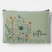 Aangepaste Wildflower Make-up Bag – Cadeau voor ha Etui (Voorkant)