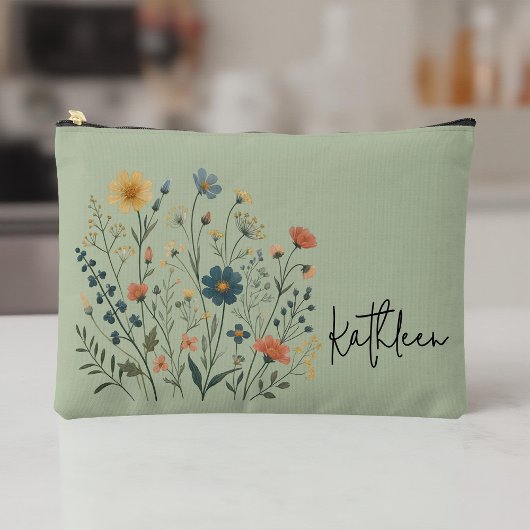 Aangepaste Wildflower Make-up Bag – Cadeau voor ha Etui