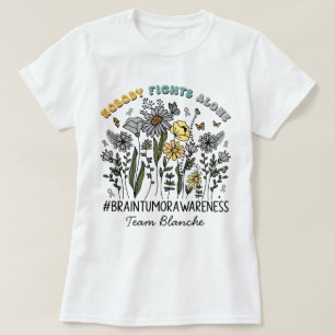 Aangepaste Wildflower Niemand vecht alleen hersent T-shirt