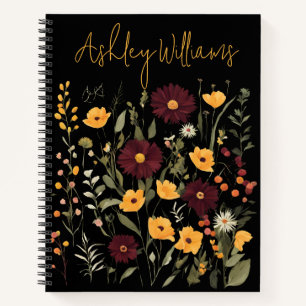 Aangepaste Wildflower Notitieboek - Inspirerend of